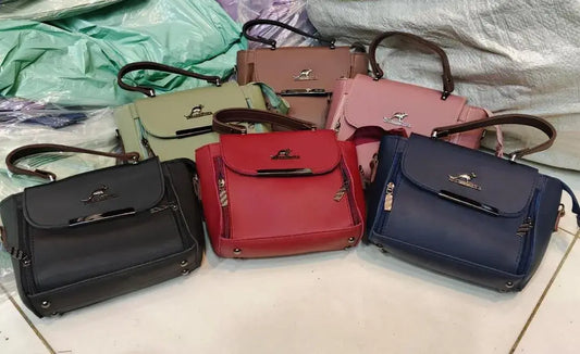 Black Leather Crossbody Bag for Girls – Stylish & Multipurpose Shoulder Bag